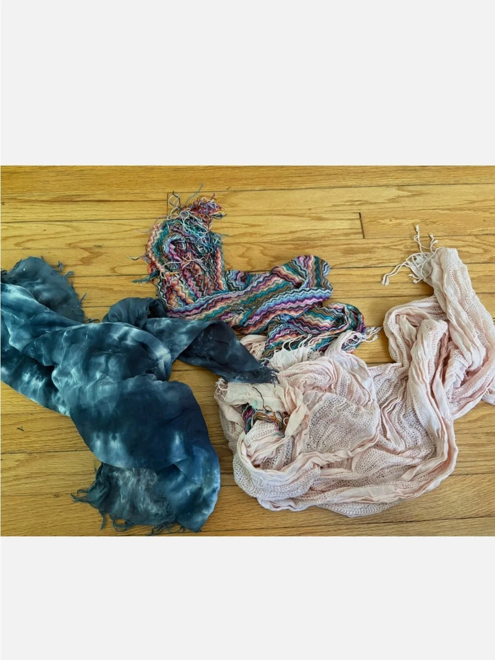 Lot of 3 Women’s Wrap Fringe Scarfs / Scarves Boho Beautiful Colors